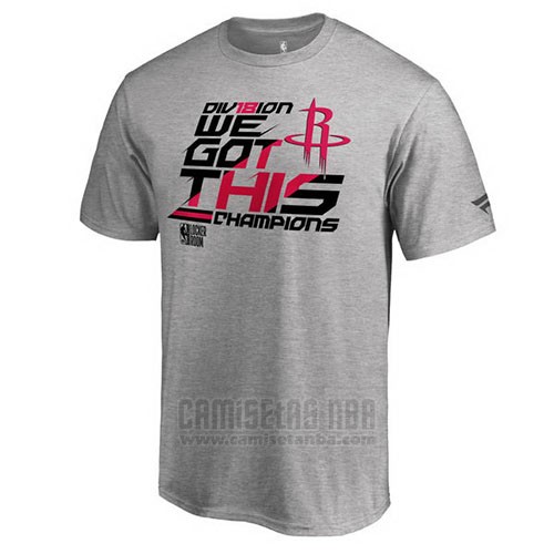 Camiseta Manga Corta Houston Rockets Gris
